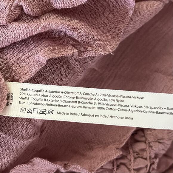 Free People Adella Slip Crochet Lace Mini Dress Size S Rose Pink Romantic NWT - Picture 8 of 9